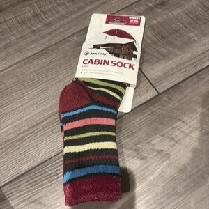 Dark Purple and Multi Stripe Socks